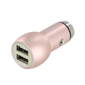 Ładowarka samochodowa Evelatus ECC01 2xUSB Różowa