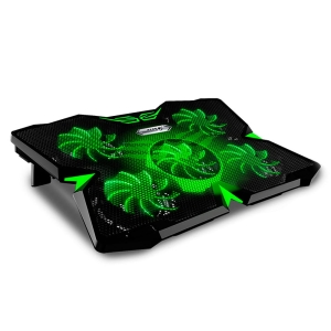 PODSTAWKA PODKŁADKA CHŁODZĄCA POD LAPTOP 10-17" 5XWENT PODŚWIETLA LED 2xUSB M555065BK