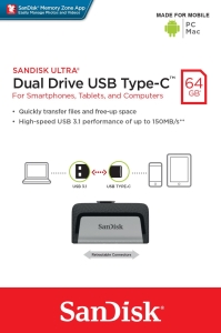 Pendrive SanDisk SDDDC2-064G-G46 64GB; USB 3.1, USB-C