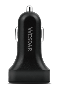 Ładowarka samochodowa Wesdar 2xUSB M555030BK Czarna