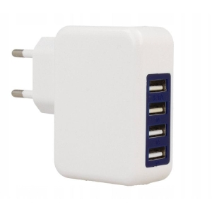 Ładowarka 4xUSB 3.1A M555044 Biała