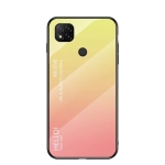 Gradient Glass Xiaomi Redmi 9C żółto-różowy ze szkła hartowanego