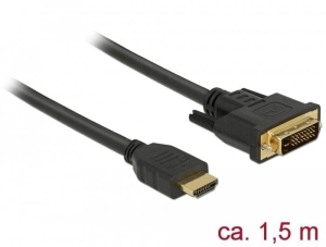 DELOCK KABEL HDMI (M) -> DVI-D (M)(24+1) 1.5M DUAL LINK 85653
