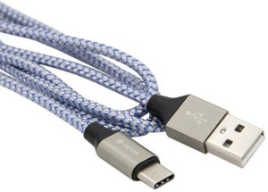 Devia kabel Vogue USB - USB-C 1,0 m 2,4A szaro-srebrny tuba