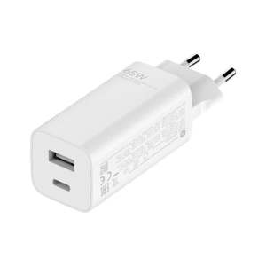 Xiaomi Mi Travel Charger ładowarka sieciowa GaN 65W USB / USB Typ C biała (BHR5515GL)