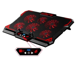 REGULOWANA PODSTAWKA CHŁODZĄCA POD LAPTOP 12-17" 6XWIATRAK WYŚWIETLACZ LED M555054BK