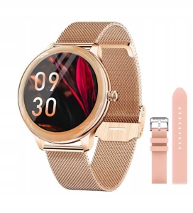 Smartwatch Rubicon RNCE90 Różowe Złoto Pulsometr Call Rozmowy