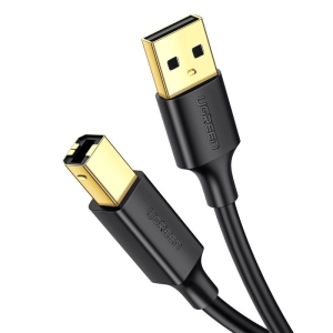 Ugreen kabel USB - USB B pozłacany do drukarki skanera 1,5m USB2.0 US135