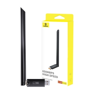Baseus FastJoy Karta sieciowa WiFi USB do komputera zewnętrzna z anteną 5 GHz 650Mb/s
