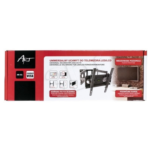 Uchwyt ścienny do telewizora ART AR-51 (Obrotowy, ścienne, Uchylny - 60"; max. 50kg)