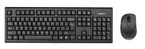 Zestaw klawiatura + mysz membranowa A4 TECH V-Track 2.4G 7100N RF Nano A4TKLA41220 (USB 2.0; kolor czarny; optyczna)
