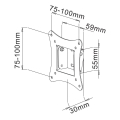 TECHLY UCHWYT ŚCIENNY TV LED/LCD 13-30 CALI 15KG U