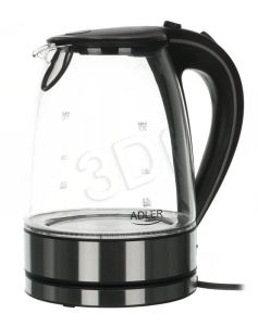 Czajnik elektryczny Adler AD 1225 (2000W 1.7l; kolor przeźroczysty)