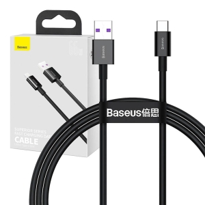 Baseus Superior kabel USB - USB Typ C 66W 6A SuperCharge 1M czarny CATYS-01