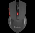 DEFENDER MYSZ BEZPRZEWODOWA ACCURA MM-275 RF CZARNO-CZERWONA OPTICAL 1600DPI 6P 52276