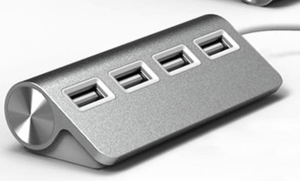 Szybki rozdzielacz HUB USB 2.0 4 x portowy aluminiowy M555010