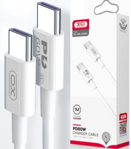 XO NB-Q190A szybki kabel PD USB C - USB C 1m 60W biały 