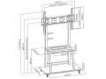 MOBILNY STOJAK+UCHWYT DO TV 37-100" 150KG S-13 ART Vesa 800x600 HEAVY DUTY