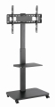 GEMBIRD STOJAK PODŁOGOWY NA TELEWIZOR, MOBILNY NA KÓŁKACH (OBROTOWY/UCHYLNY), 32" - 75", CZARNY