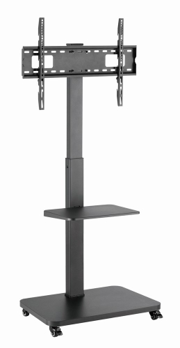 GEMBIRD STOJAK PODŁOGOWY NA TELEWIZOR, MOBILNY NA KÓŁKACH (OBROTOWY/UCHYLNY), 32" - 75", CZARNY