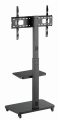 GEMBIRD STOJAK PODŁOGOWY NA TELEWIZOR, MOBILNY NA KÓŁKACH (OBROTOWY/UCHYLNY), 32" - 75", CZARNY