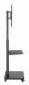 GEMBIRD STOJAK PODŁOGOWY NA TELEWIZOR, MOBILNY NA KÓŁKACH (OBROTOWY/UCHYLNY), 32" - 75", CZARNY