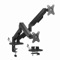 GEMBIRD BIURKOWE RAMIĘ NA DWA MONITORY Z PORTAMI USB (REGULOWANE), OD 17" DO 32", OBCIĄŻENIE DO 9 KG