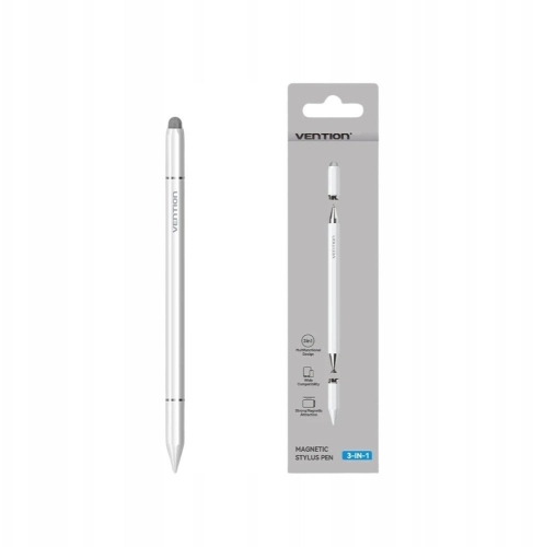 Magnetyczny rysik Vention 3 w 1 ze stopu aluminium biały