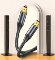 Kabel audio optyczny Vention w oplocie z aluminiowym złączem 10m czarny