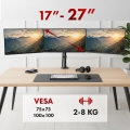 MACLEAN UCHWYT NA 3 MONITORY, SPRĘŻYNA GAZOWA, 17"-27", 2-8KG, CZARNY MC-137