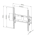 TECHLY UCHWYT ŚCIENNY TV LED/LCD 23-55” 50KG SLIM