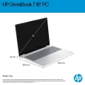 HP OmniBook 7 16-az0222nw Core 5 210H 16"2K 300nits AG 16GB DDR5 5200 SSD512 Intel Graphics Cam 5 Mpx IR 70Wh Win11 Glacial Silver 2Y