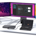 Laptop GPD-Pocket-4 Ryzen 7 8840U/8" WQXGA (2560x1600) Touchscreen 144Hz IPS/x360/LAN/16GB/SSD 1TB/BT/BLKB/FPR/x360/Radeon 780M 3GB/Win 11 Graphite