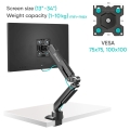 ONKRON G90-B Uchwyt biurkowy obrotowo-nachylny do monitora 13"-34" maks 10 kg, z obracaniem, czarny