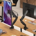 ONKRON G90-B Uchwyt biurkowy obrotowo-nachylny do monitora 13"-34" maks 10 kg, z obracaniem, czarny