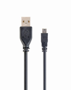 CABLE USB2 AM-MINI 30CM BLACK/CCP-USB2-AM5P-1 GEMBIRD