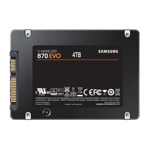 SSD|SAMSUNG|870 EVO|4TB|SATA|SATA 3.0|MLC|Write speed 530 MBytes/sec|Read speed 560 MBytes/sec|2,5"|MTBF 1500000 hours|MZ-77E4T0B/EU