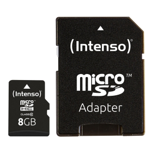 MEMORY MICRO SDHC 8GB C10/W/ADAPTER 3413460 INTENSO