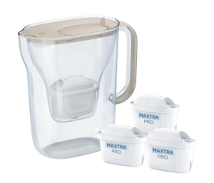 Dzbanek filtrujący Brita Style Essential+3 wkłady MaxtraPro PP (piaskowy)