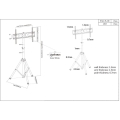 MANHATTAN STOJAK TRIPOD TV 37-70" DO 35KG REGULOWANY
