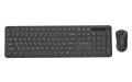 GEMBIRD BEZPRZEWODOWY ZESTAW KLAWIATURY + MYSZ SLIM PRO BUSINESS NA BIURKO, CZARNY, UKŁAD RU