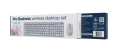 GEMBIRD BEZPRZEWODOWY ZESTAW KLAWIATURY + MYSZ SILENT KEY PRO BUSINESS, BIAŁY, UKŁAD RU