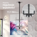 ONKRON N1L-B Uchwyt sufitowy obrotowo-pochylny do ekranu 32"-80" maks 68 kg czarny