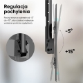ONKRON N2L-B Uchwyt sufitowy obrotowo-pochylny do ekranu 32"-80" maks 68 kg czarny