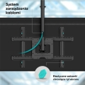 ONKRON N2L-B Uchwyt sufitowy obrotowo-pochylny do ekranu 32"-80" maks 68 kg czarny