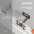 ONKRON M7L-B Uchwyt ścienny obrotowo-pochylny do ekranu 40"-75" maks 68 kg czarny