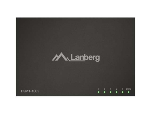 LANBERG SWITCH DSM1-1005 5X1GB/S NIEZARZĄDZALNY GIGABIT ETHERNET DESKTOP 12V (OBUDOWA METALOWA)