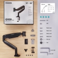 ONKRON Uchwyt biurkowy do monitora 13-32"czarny G100-B