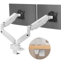 ONKRON G160 Uchwyt biurkowy do dwóch monitorów 13" - 32" czarno-biały