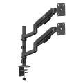 ERGO OFFICE UCHWYT / WIESZAK NA 2 MONITORY, SPRĘŻYNA GAZOWA, 17"-32", 1-10KG, CZARNY MAT, ER-692 B
